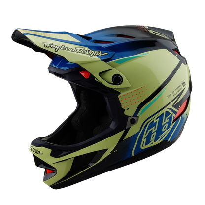 Capacete MTB TROY LEE DESIGNS D4 COMPOSITE MIPS Drip Amarelo