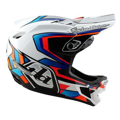 Capacete MTB TROY LEE DESIGNS D4 COMPOSITE MIPS FRAMES Branco/Cinzento