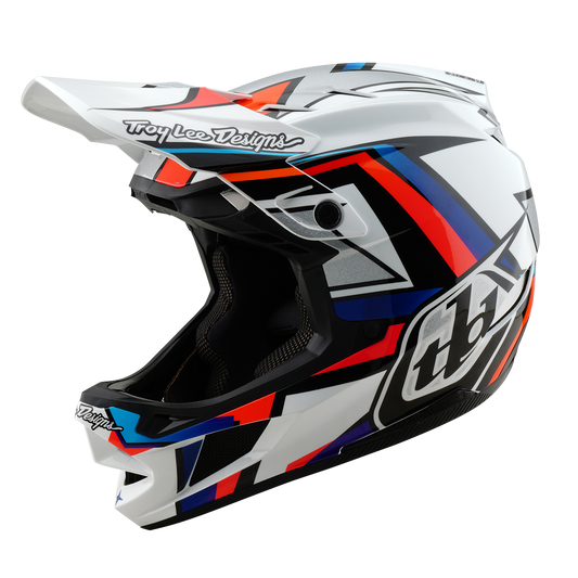 Capacete MTB TROY LEE DESIGNS D4 COMPOSITE FRAMES Branco/Cinza