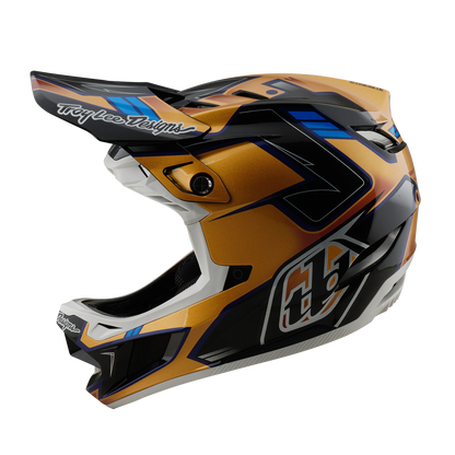Capacete VTT TROY LEE DESIGNS D4 COMPOSITE MIPS ROYALTY Preto/Dourado