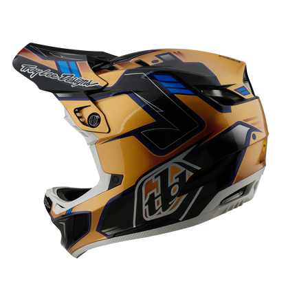 Capacete VTT TROY LEE DESIGNS D4 COMPOSITE MIPS ROYALTY Preto/Dourado