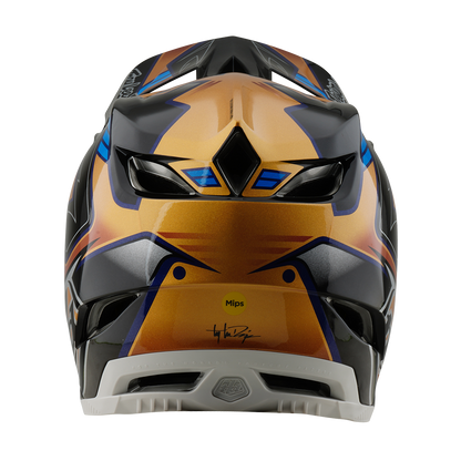 Capacete VTT TROY LEE DESIGNS D4 COMPOSITE MIPS ROYALTY Preto/Dourado