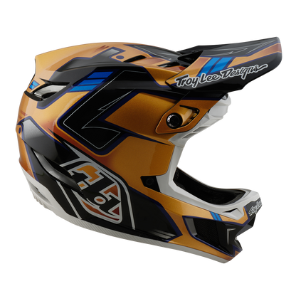 Capacete VTT TROY LEE DESIGNS D4 COMPOSITE MIPS ROYALTY Preto/Dourado