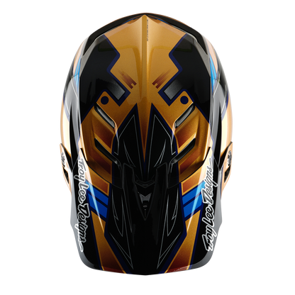 Capacete VTT TROY LEE DESIGNS D4 COMPOSITE MIPS ROYALTY Preto/Dourado