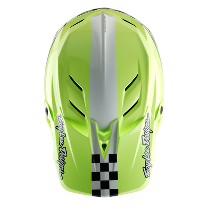 Capacete BTT TROY LEE DESIGNS D4 POLYACRYLITE MIPS FIFTY 50 Amarelo/Azul