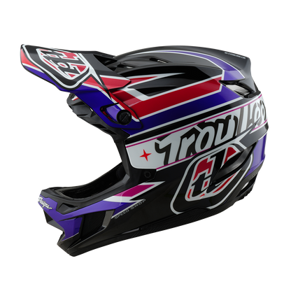 Capacete MTB TROY LEE DESIGNS D4 POLYACRYLITE MIPS LINEAR Preto