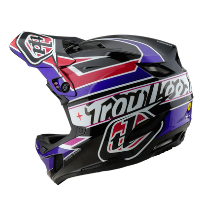 Capacete MTB TROY LEE DESIGNS D4 POLYACRYLITE MIPS LINEAR Preto