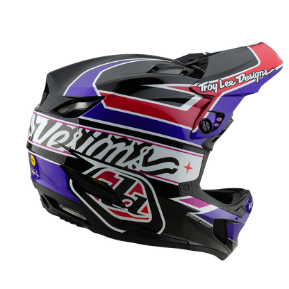 Capacete MTB TROY LEE DESIGNS D4 POLYACRYLITE MIPS LINEAR Preto