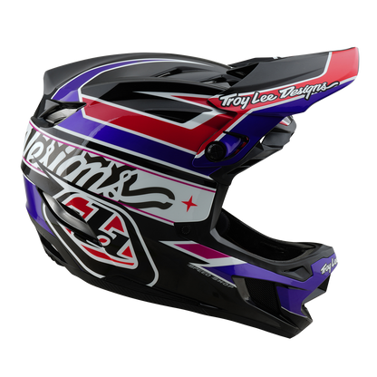 Capacete MTB TROY LEE DESIGNS D4 POLYACRYLITE MIPS LINEAR Preto
