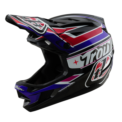 Capacete MTB TROY LEE DESIGNS D4 POLYACRYLITE MIPS LINEAR Preto