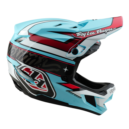 Capacete MTB TROY LEE DESIGNS D4 POLYACRYLITE MIPS LINEAR Azul