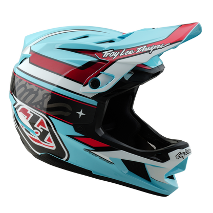 Capacete MTB TROY LEE DESIGNS D4 POLYACRYLITE MIPS LINEAR Azul