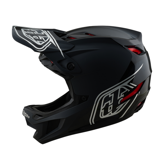 Capacete de BTT TROY LEE DESIGNS D4 POLYACRYLITE SHADOW Preto 2025