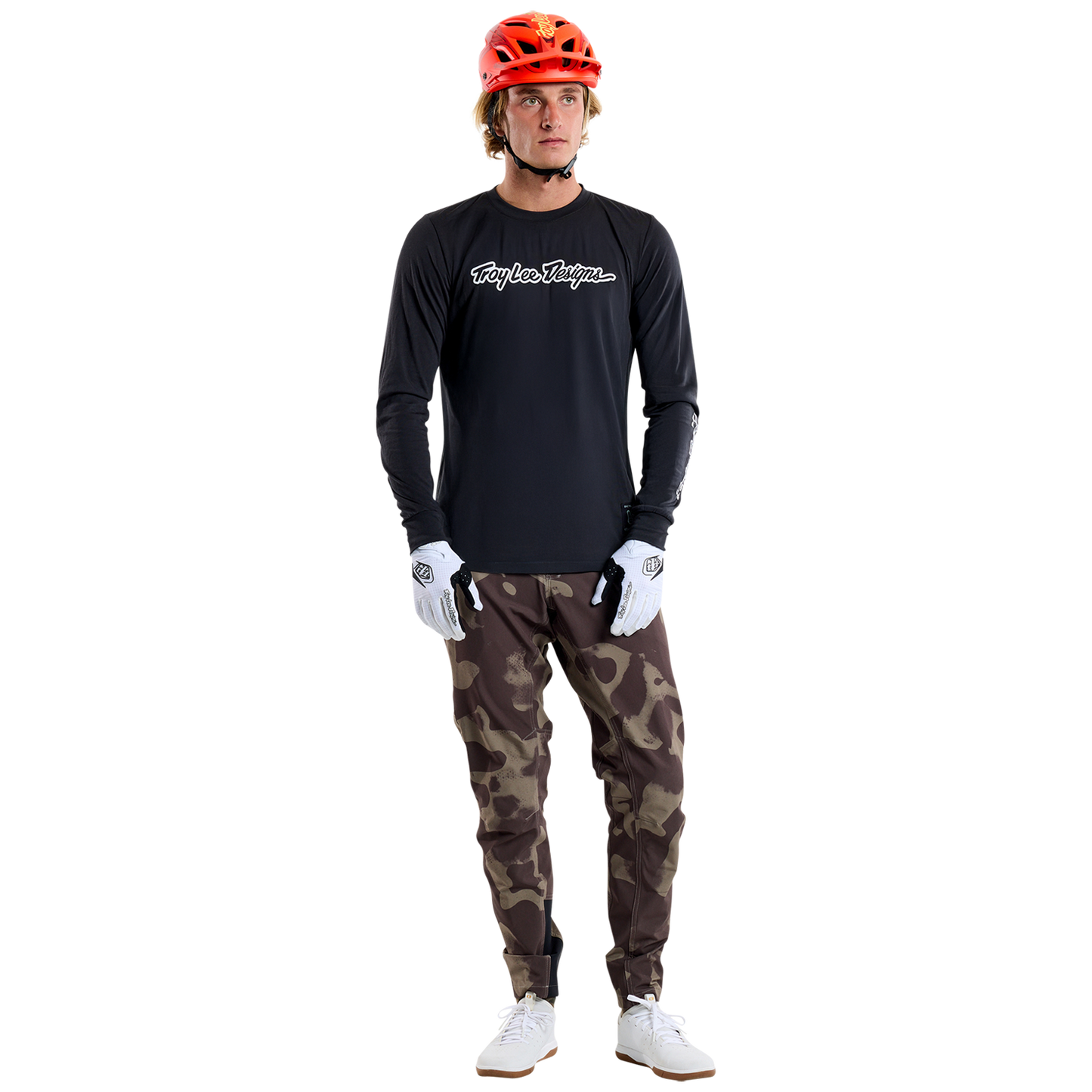 TROY LEE DESIGNS SKYLINE RIDE TEE SIGNATURE Jersey Manga comprida Preto 2025
