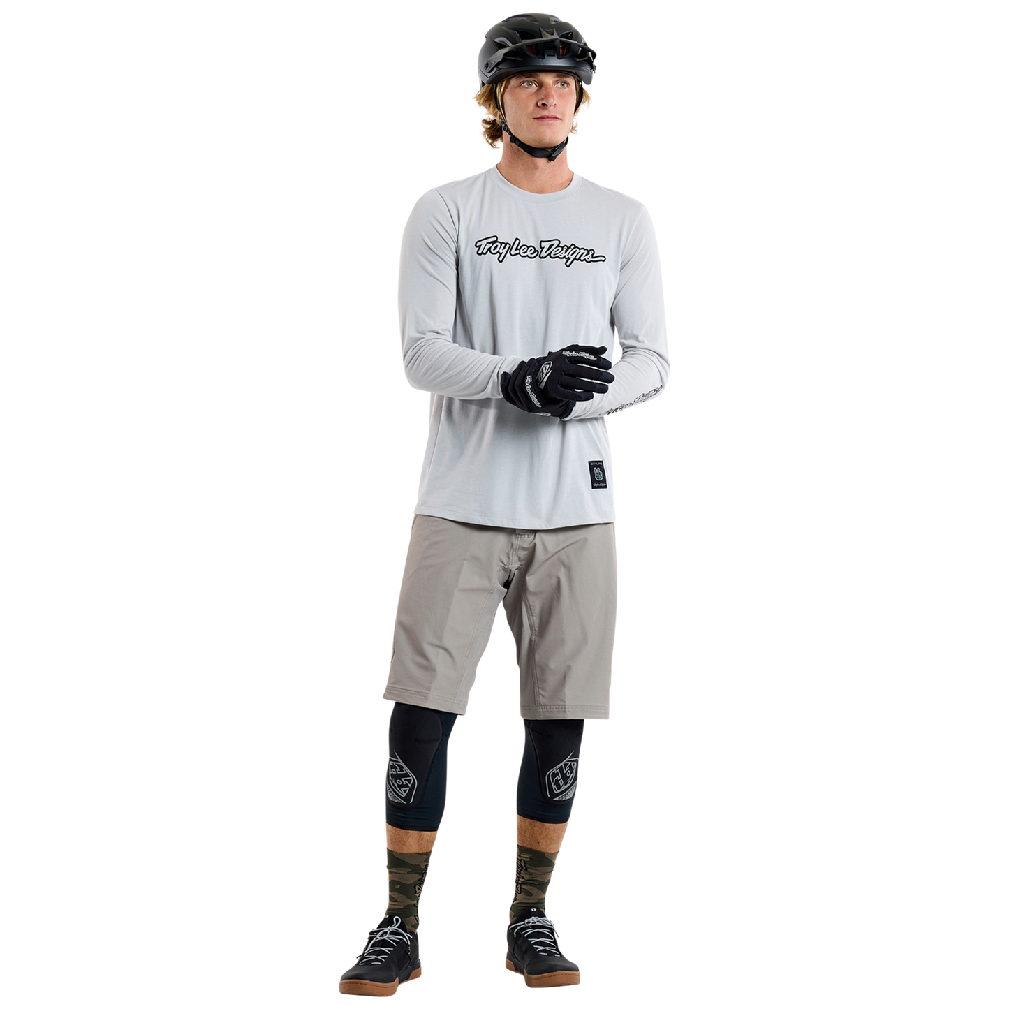TROY LEE DESIGNS SKYLINE RIDE TEE SIGNATURE Jersey Manga comprida Cinzento 2025