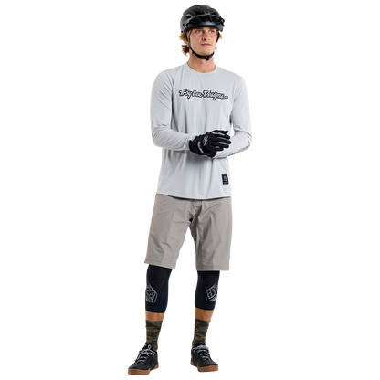 Maillot TROY LEE DESIGNS SKYLINE RIDE TEE SIGNATURE Mangas Compridas Cinzento