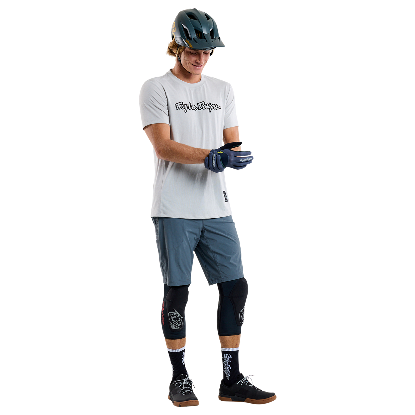 TROY LEE DESIGNS SKYLINE RIDE TEE SIGNATURE Jersey Manga curta Cinzento 2025