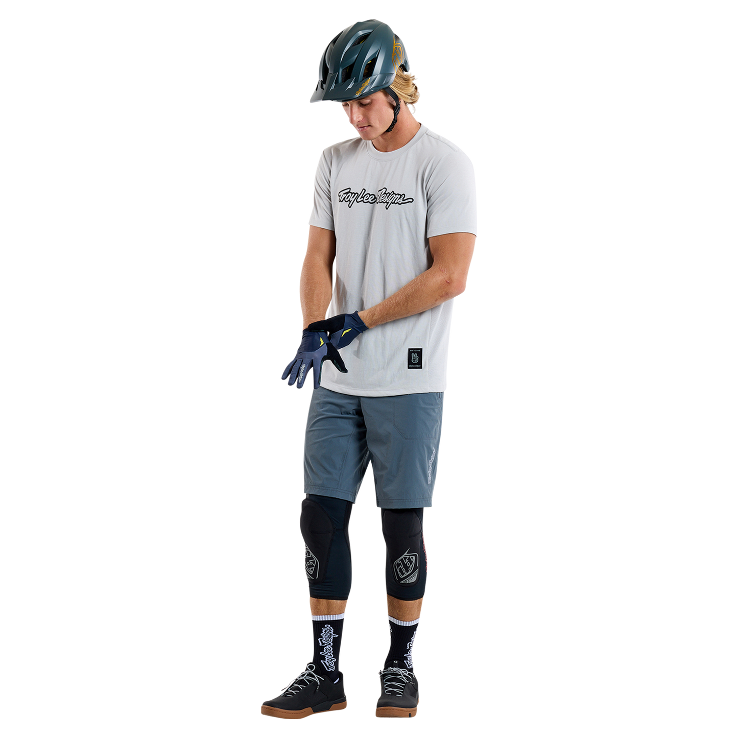 TROY LEE DESIGNS SKYLINE RIDE TEE SIGNATURE Jersey Manga curta Cinzento 2025