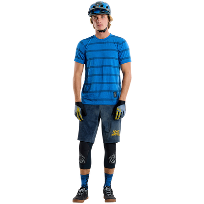 Camisola TROY LEE DESIGNS SKYLINE RIDE TEE WASH OUT Mangas Curtas Azul
