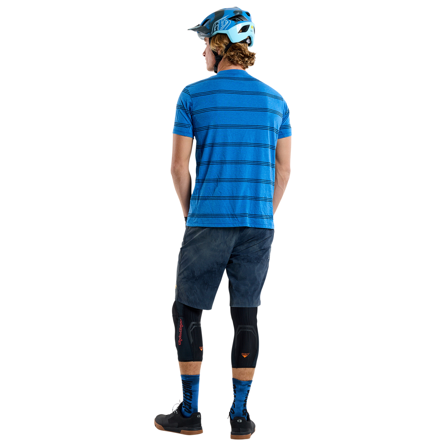 TROY LEE DESIGNS SKYLINE RIDE TEE WASH OUT Jersey Manga curta azul 2025