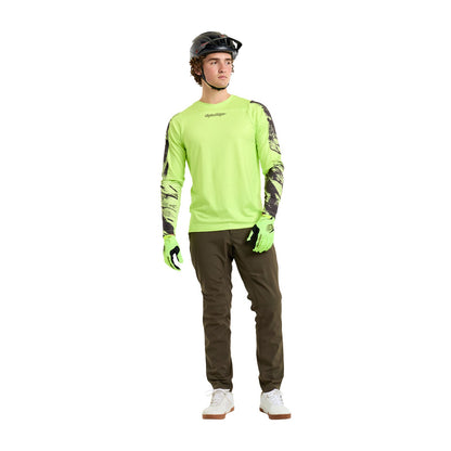 Maillot TROY LEE DESIGNS SKYLINE CHILL ROCKSLIDE Mangas Compridas Amarelo