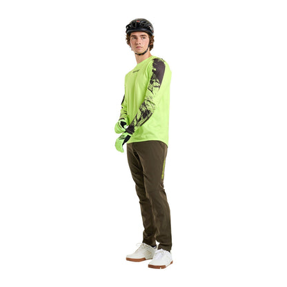 Maillot TROY LEE DESIGNS SKYLINE CHILL ROCKSLIDE Mangas Compridas Amarelo