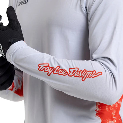 Camisola TROY LEE DESIGNS SKYLINE Mangas Longas Branco/Vermelho