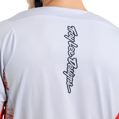 Camisola TROY LEE DESIGNS SKYLINE Mangas Longas Branco/Vermelho