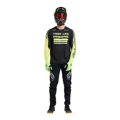 Maillot TROY LEE DESIGNS SPRINT Mangas Compridas Preto/Amarelo