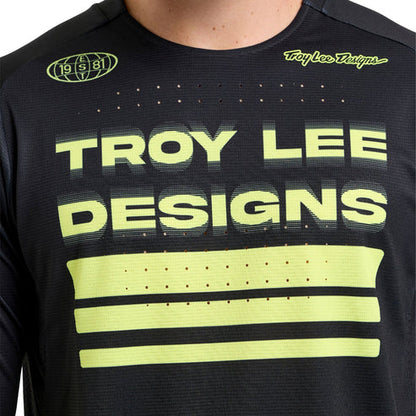 Maillot TROY LEE DESIGNS SPRINT Mangas Compridas Preto/Amarelo