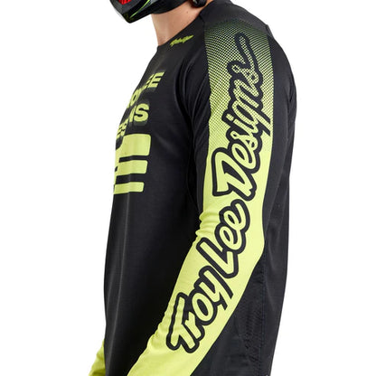 Maillot TROY LEE DESIGNS SPRINT Mangas Compridas Preto/Amarelo