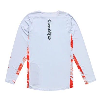 Camisola TROY LEE DESIGNS SKYLINE Mangas Longas Branco/Vermelho