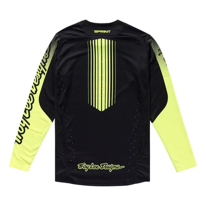Maillot TROY LEE DESIGNS SPRINT Mangas Compridas Preto/Amarelo
