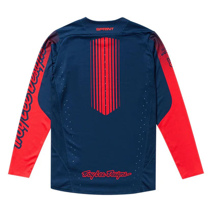 Camisola TROY LEE DESIGNS SPRINT Mangas Longas Azul/Vermelho