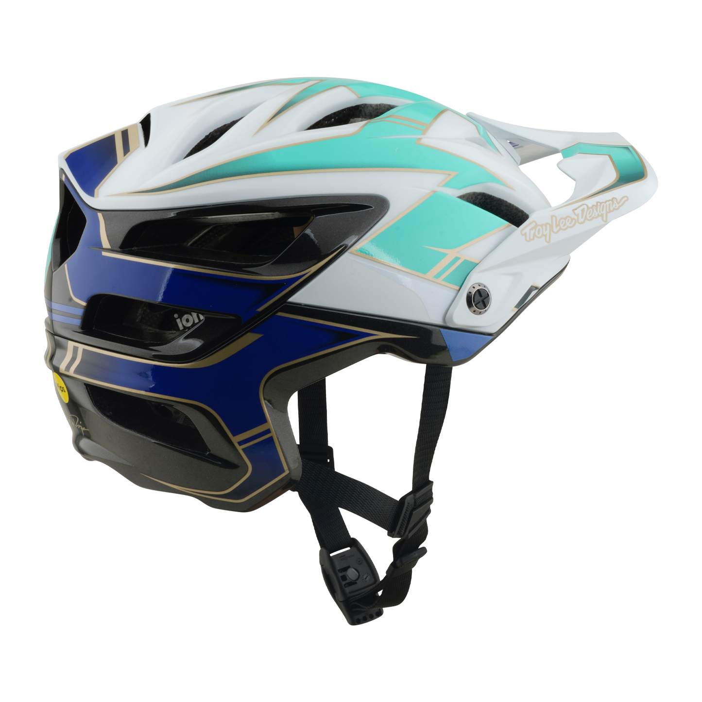 Capacete de BTT TROY LEE DESIGNS A3 MIPS ELECTRA Branco