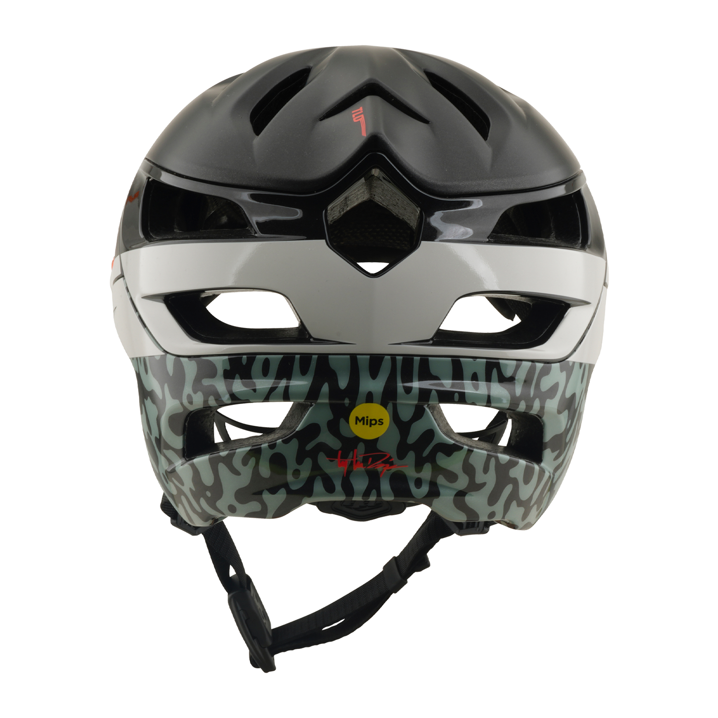 Capacete de BTT TROY LEE DESIGNS A3 MIPS HALO PUMICE Carvão vegetal/branco