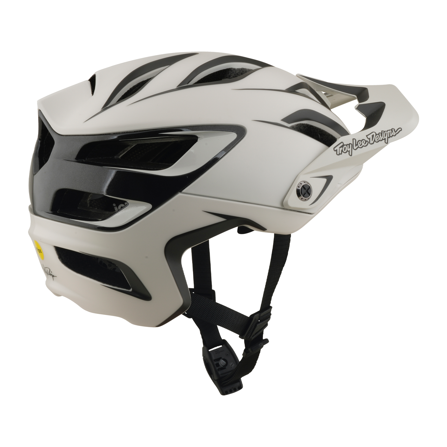 Capacete de BTT TROY LEE DESIGNS A3 MIPS UNO PUMICE Branco