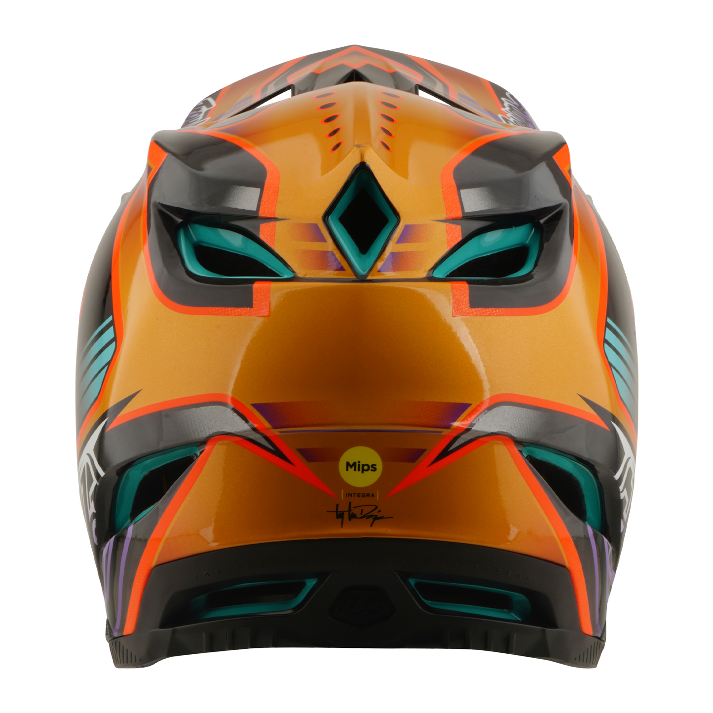 Capacete de BTT TROY LEE DESIGNS D4 CARBON MIPS Crest Gold