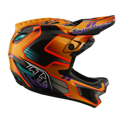 Capacete de BTT TROY LEE DESIGNS D4 CARBON MIPS Crest Gold