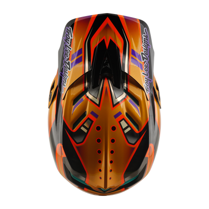 Capacete de BTT TROY LEE DESIGNS D4 CARBON MIPS Crest Gold
