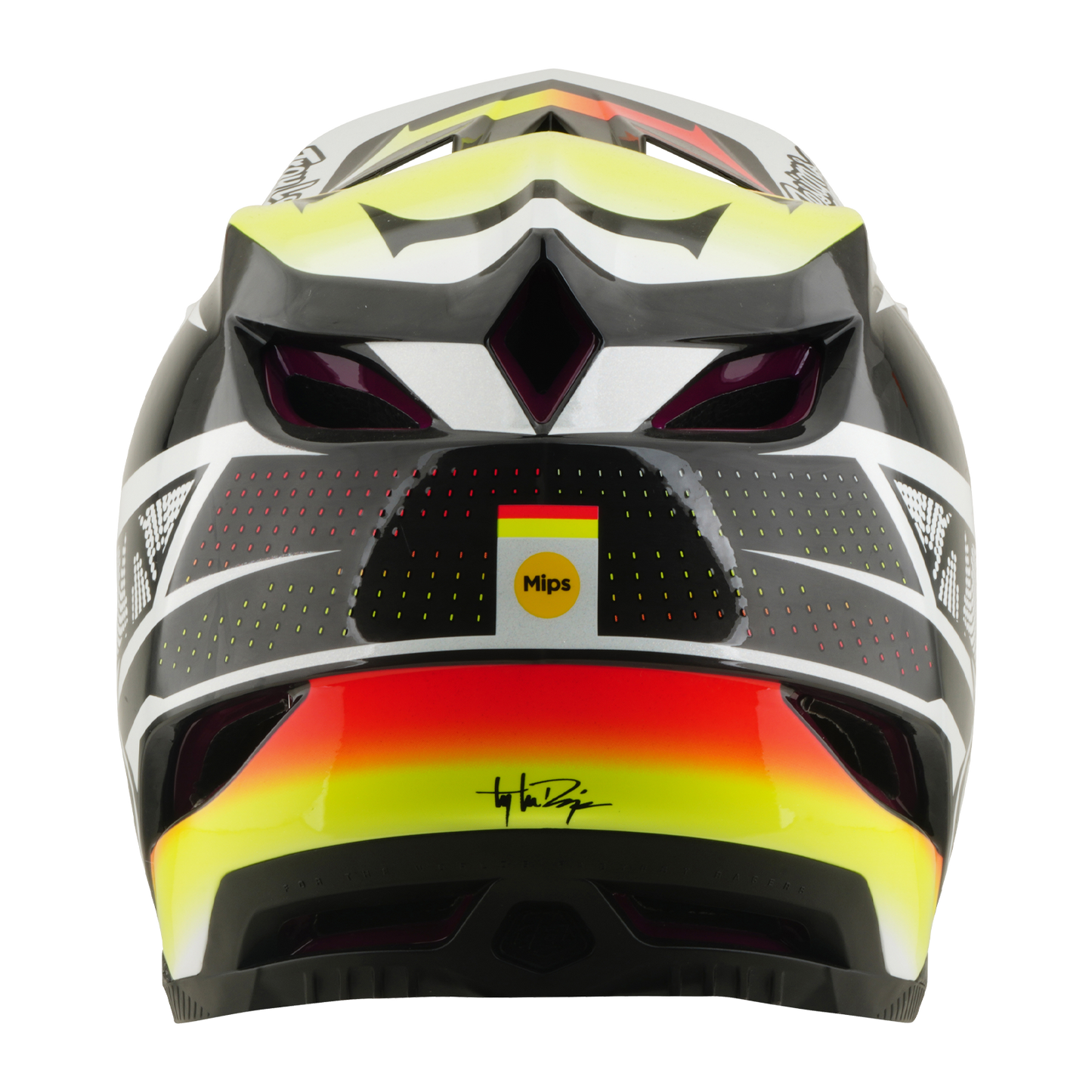 Capacete de BTT TROY LEE DESIGNS D4 CARBON MIPS Forrado Preto/Amarelo