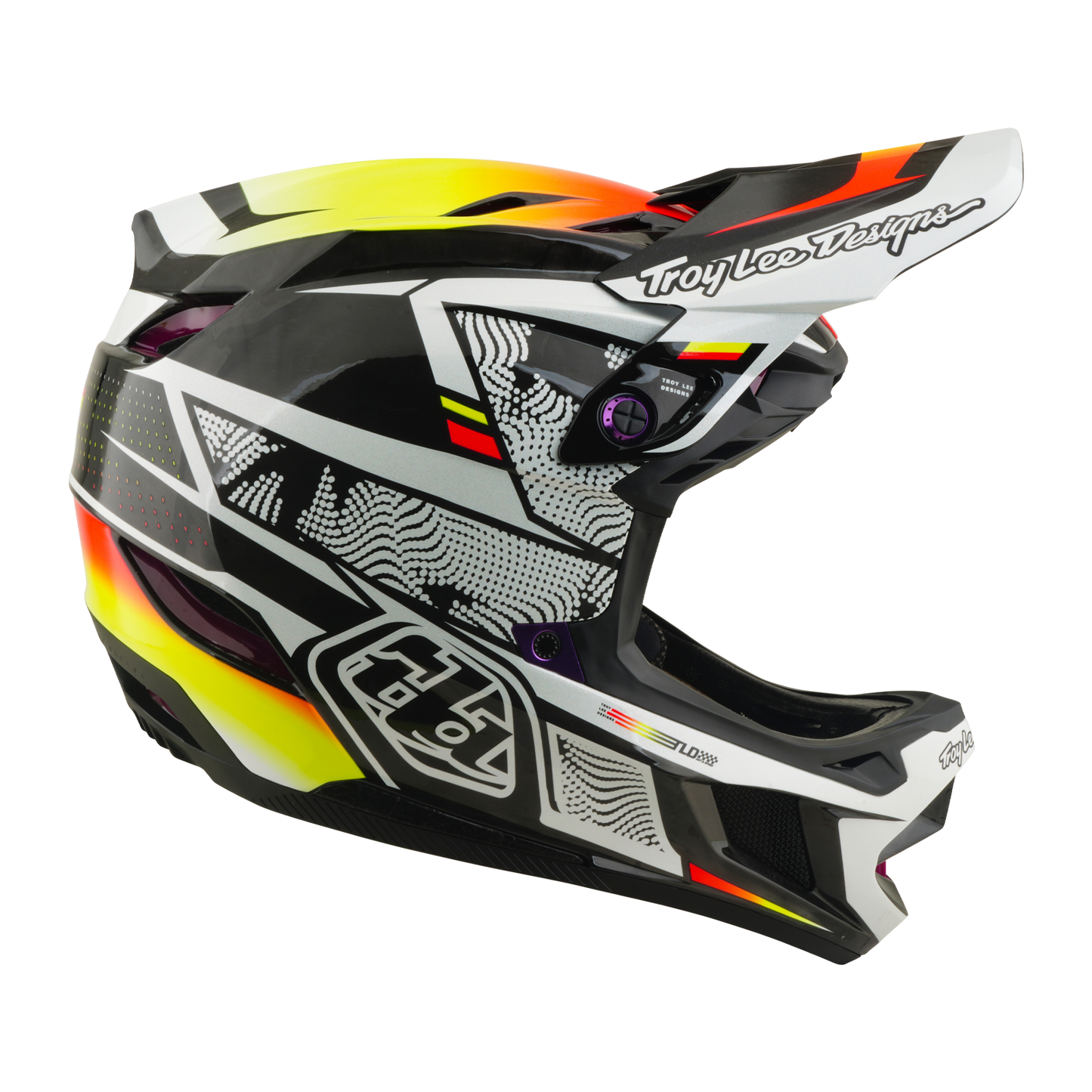 Capacete de BTT TROY LEE DESIGNS D4 CARBON MIPS Forrado Preto/Amarelo
