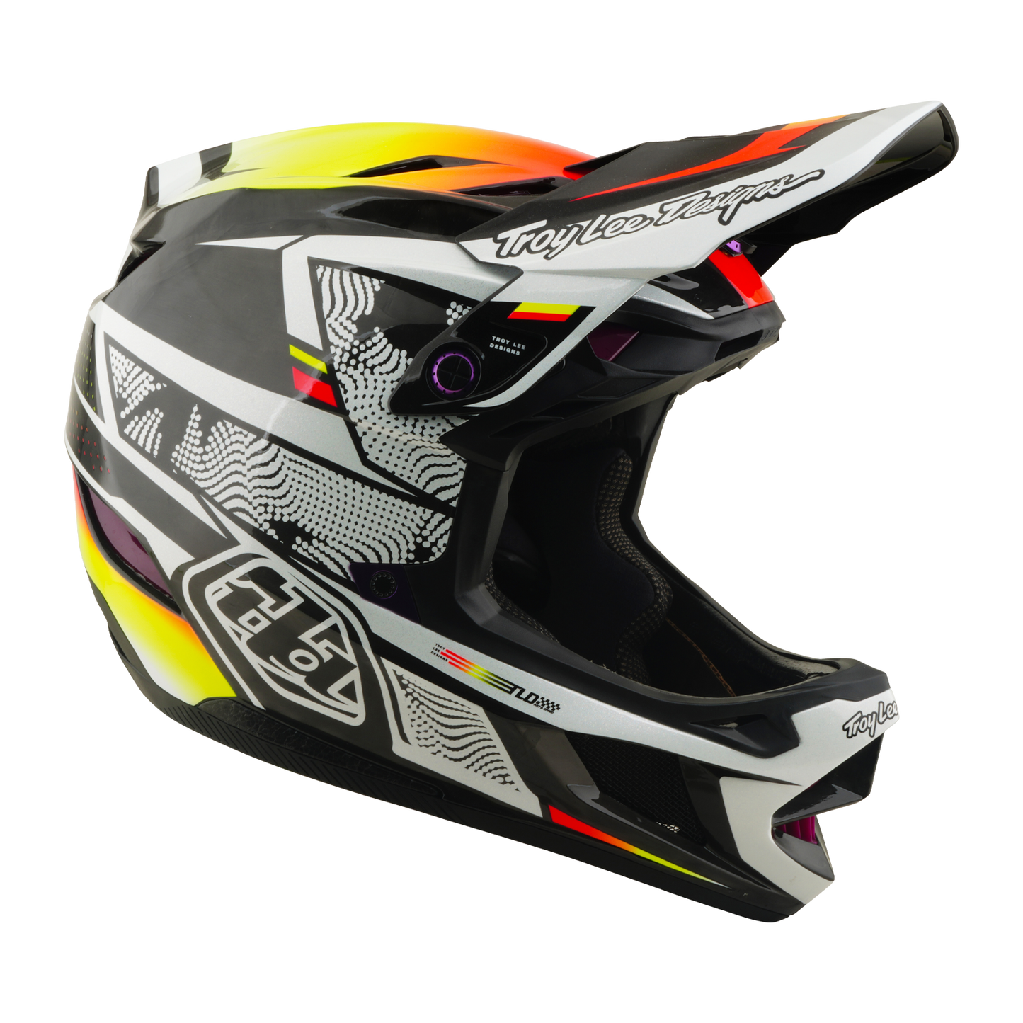 Capacete de BTT TROY LEE DESIGNS D4 CARBON MIPS Forrado Preto/Amarelo