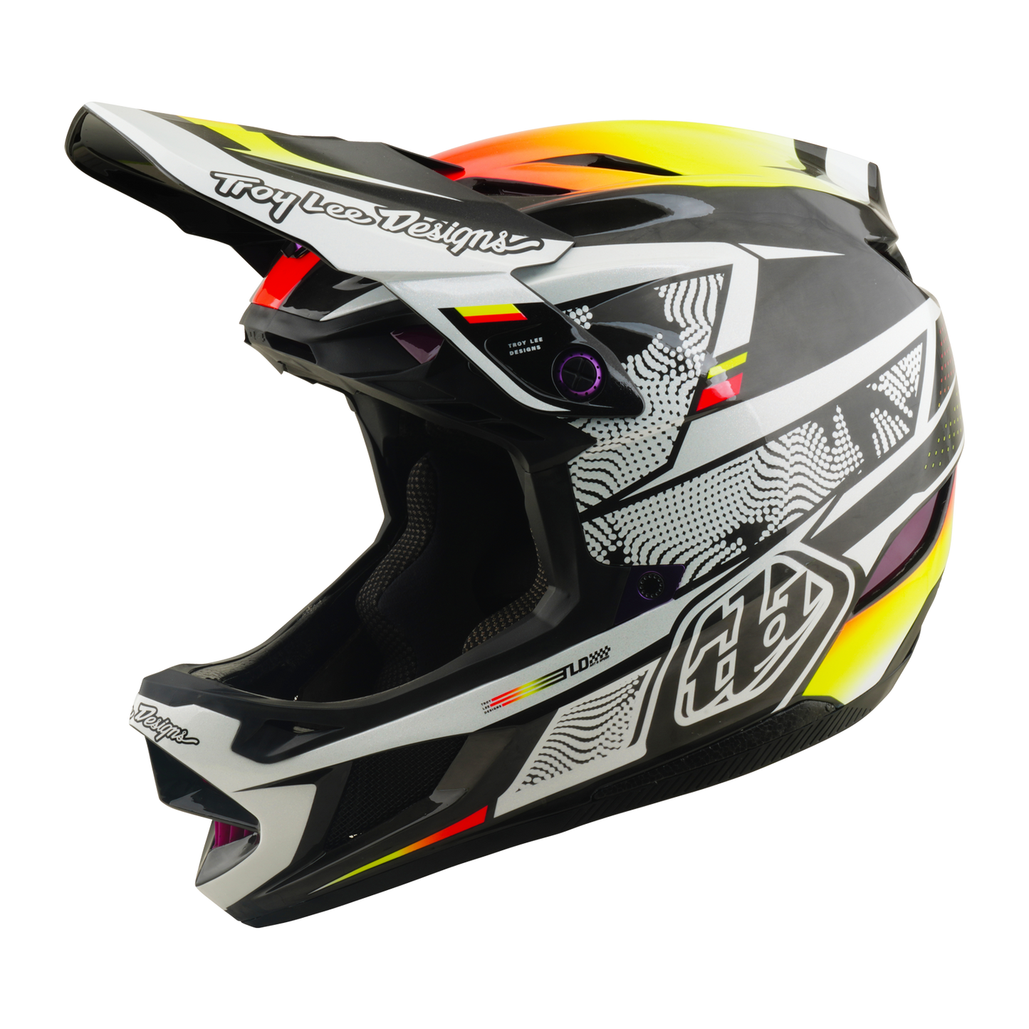 Capacete de BTT TROY LEE DESIGNS D4 CARBON MIPS Forrado Preto/Amarelo
