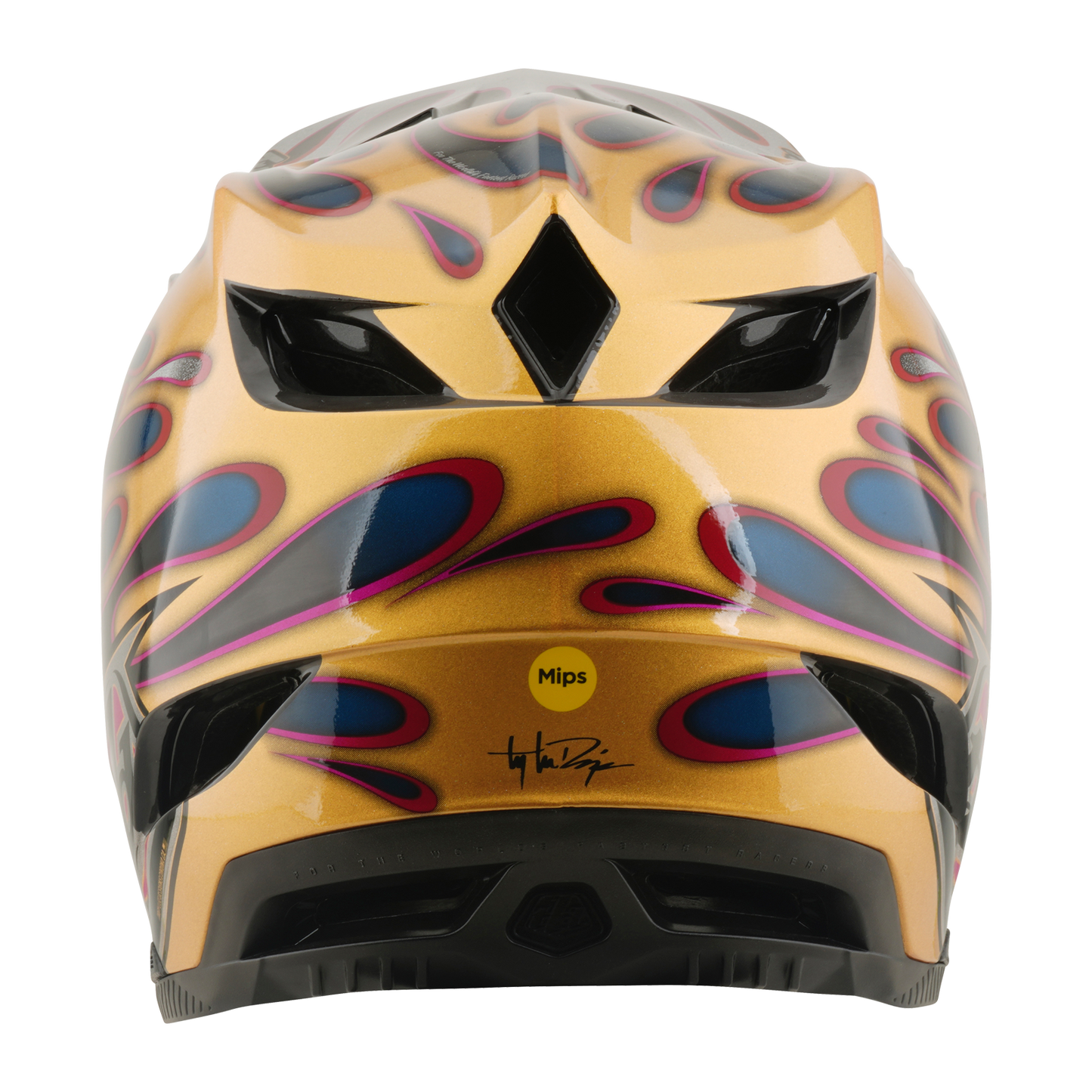 Capacete de BTT TROY LEE DESIGNS D4 CARBON MIPS Overspray Dourado/Preto
