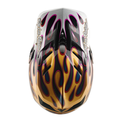 Capacete BTT TROY LEE DESIGNS D4 CARBON MIPS Overspray Dourado/Preto