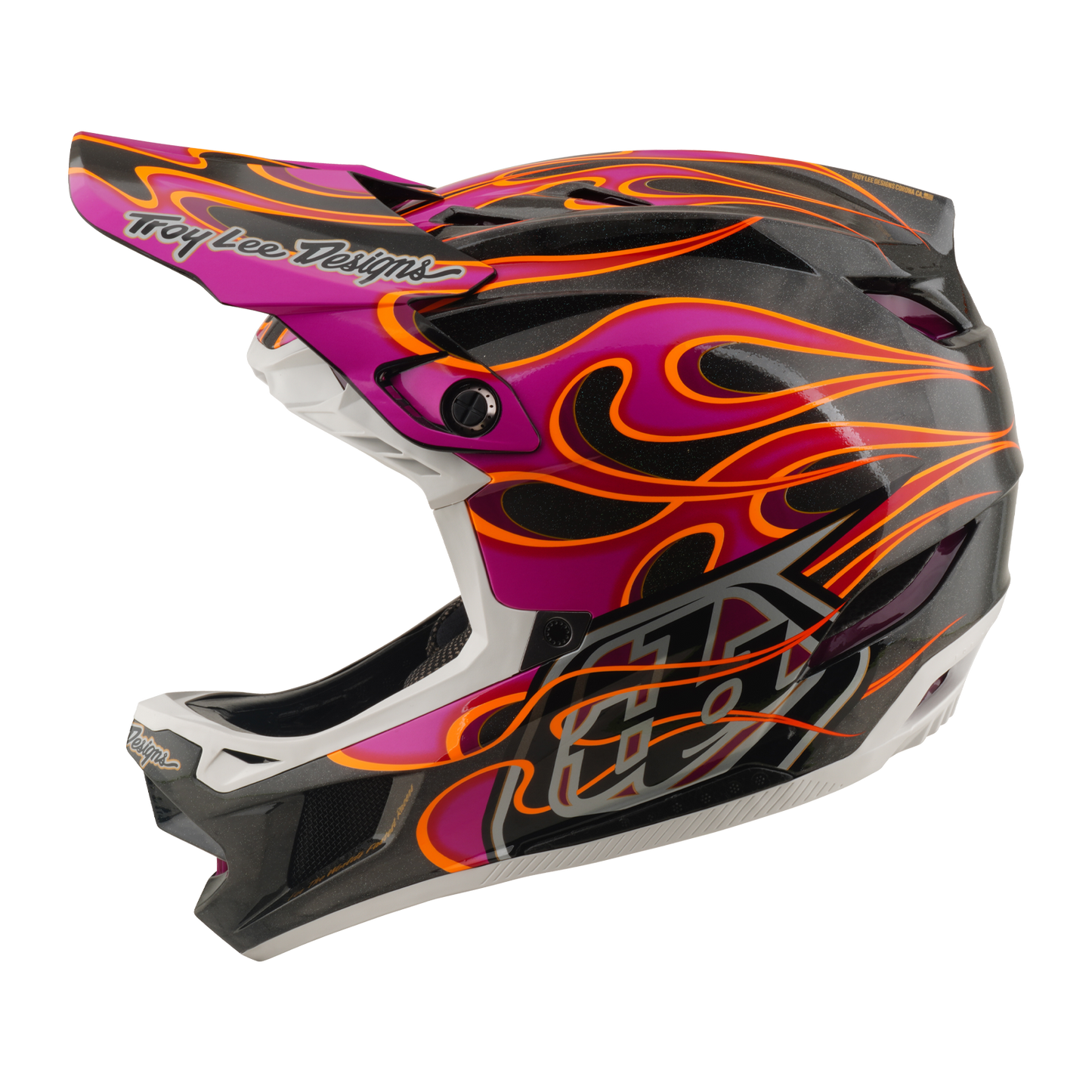 Capacete de BTT TROY LEE DESIGNS D4 CARBON MIPS Carbono Torcido/Magenta
