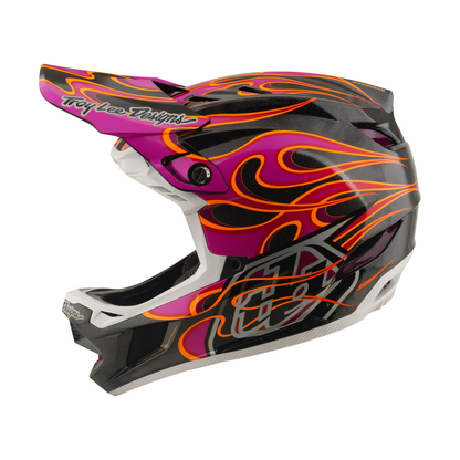 Capacete de BTT TROY LEE DESIGNS D4 CARBON MIPS Torched Carbon/Magenta
