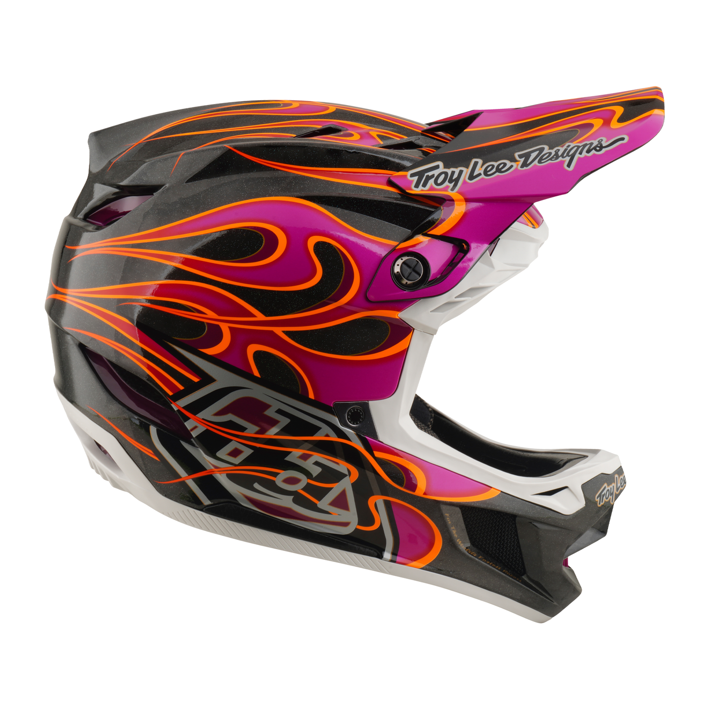 Capacete de BTT TROY LEE DESIGNS D4 CARBON MIPS Carbono Torcido/Magenta