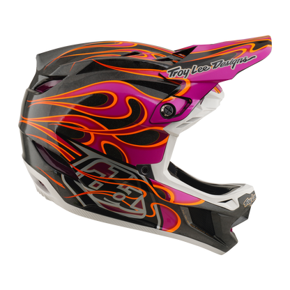 Capacete de BTT TROY LEE DESIGNS D4 CARBON MIPS Torched Carbon/Magenta
